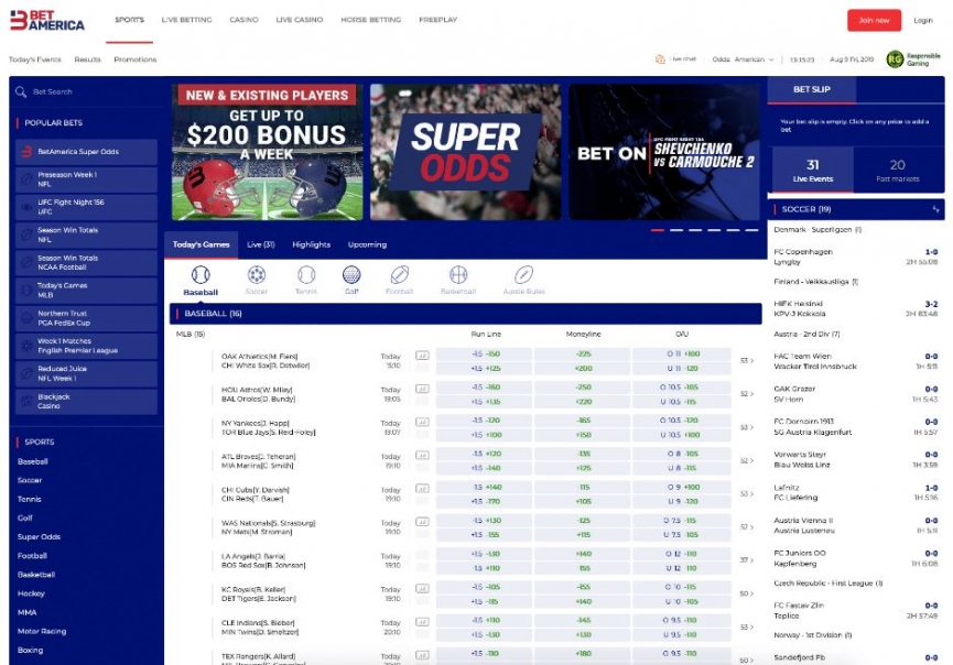 BetAmerica Website