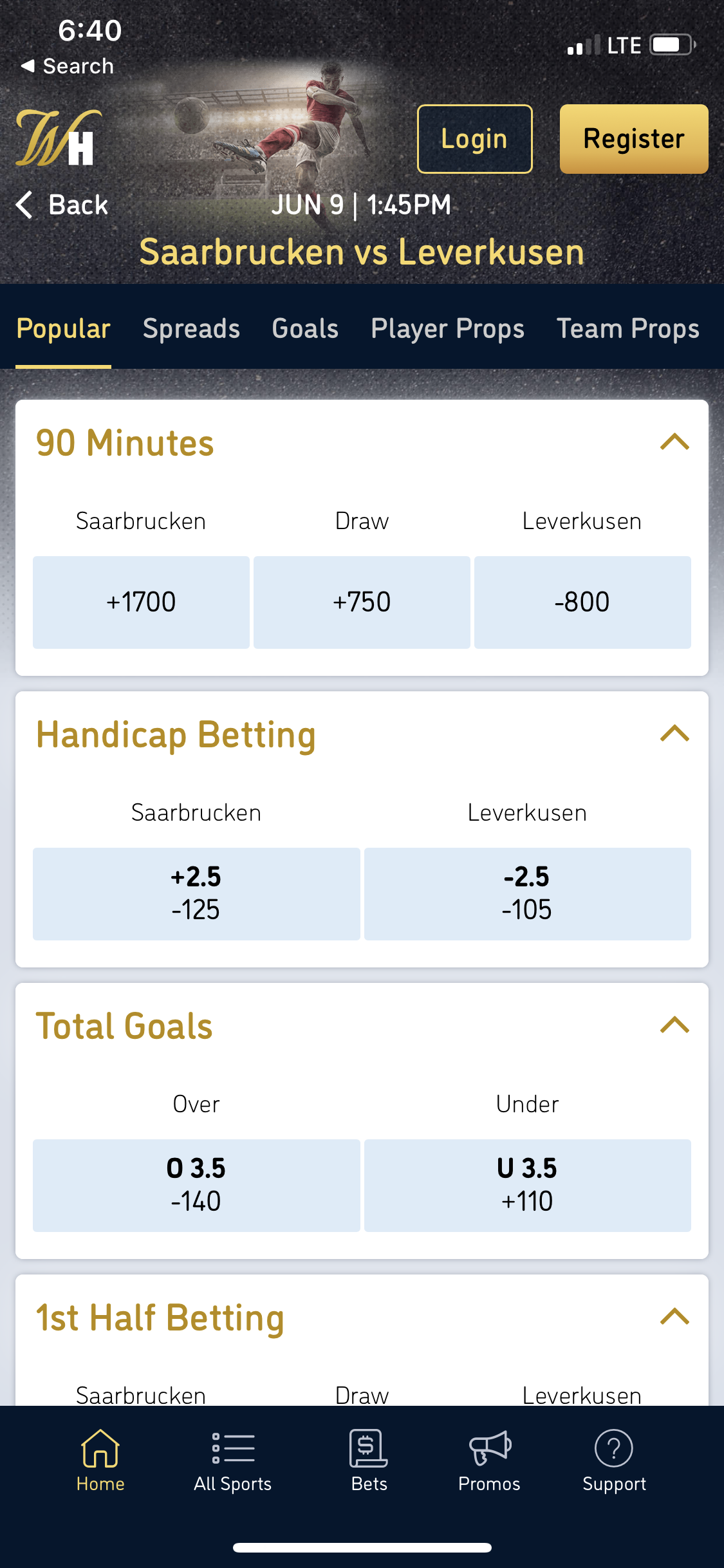 Bet365 App auto-Parlay