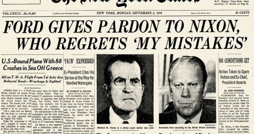 Ford Pardons Nixon