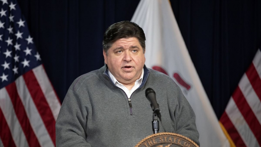 Gov. JB Pritzker In Person Registration Illinois